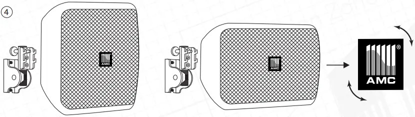 AMC 04 &amp 05 Wall Mount Plastic Loudspeakers - FIG 4