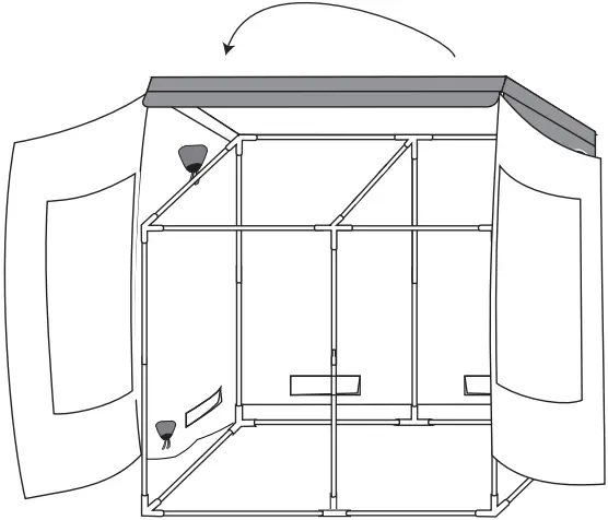 SereneLife Large Hydroponic Grow Tent Garden B step 2