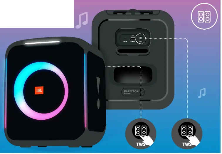 JBLPBENCOREESSAM PartyBox Encore Portable Party Speaker - Cabol