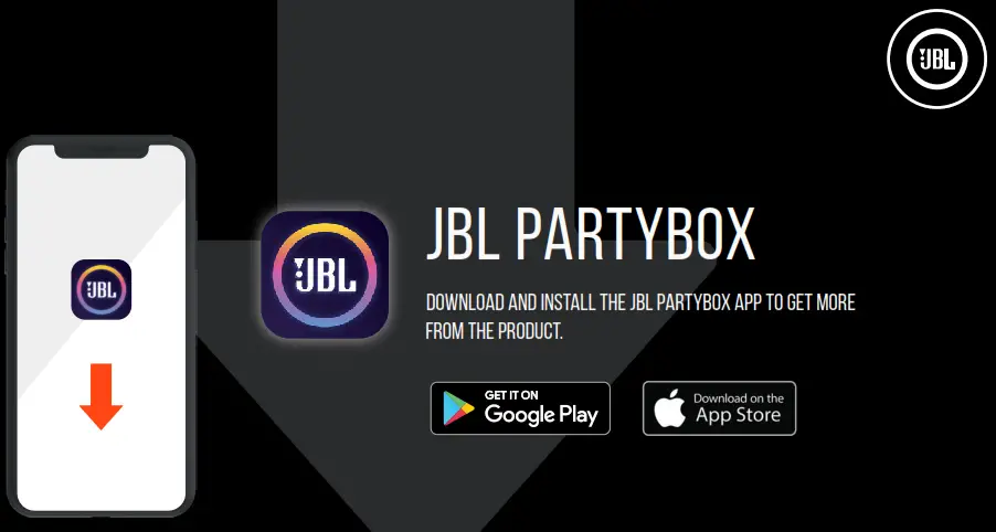 JBLPBENCOREESSAM PartyBox Encore Portable Party Speaker - app