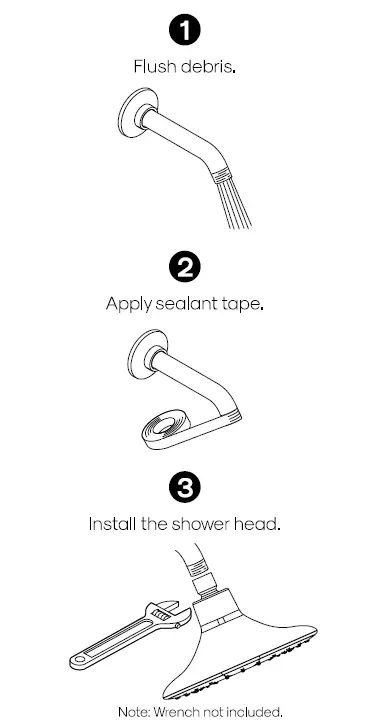 atomi AT1490B Shower Head with Bluetooth Speaker fig 1