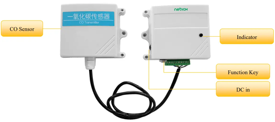 netvox RA0701 Wireless CO Sensor - Appearance