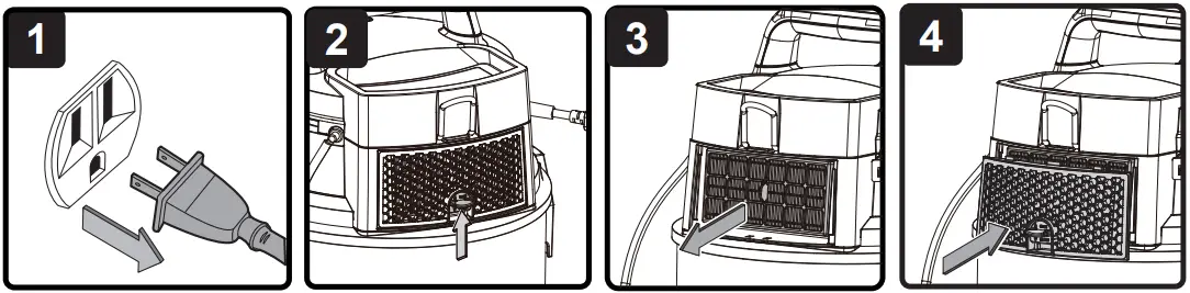 Vacmaster VK609PFR 0201 Wet Dry Shampoo Vacuum Cleaner - EXHAUST