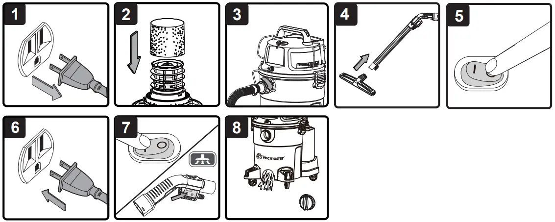 Vacmaster VK609PFR 0201 Wet Dry Shampoo Vacuum Cleaner - LIQUID VACUUM