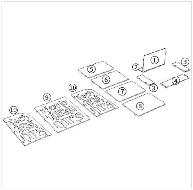 Outopee 941228127868 1 Drawer White Nightstand with Bottom Shelf - FIG 1