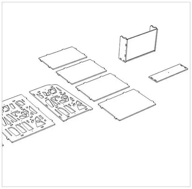 Outopee 941228127868 1 Drawer White Nightstand with Bottom Shelf - FIG 3