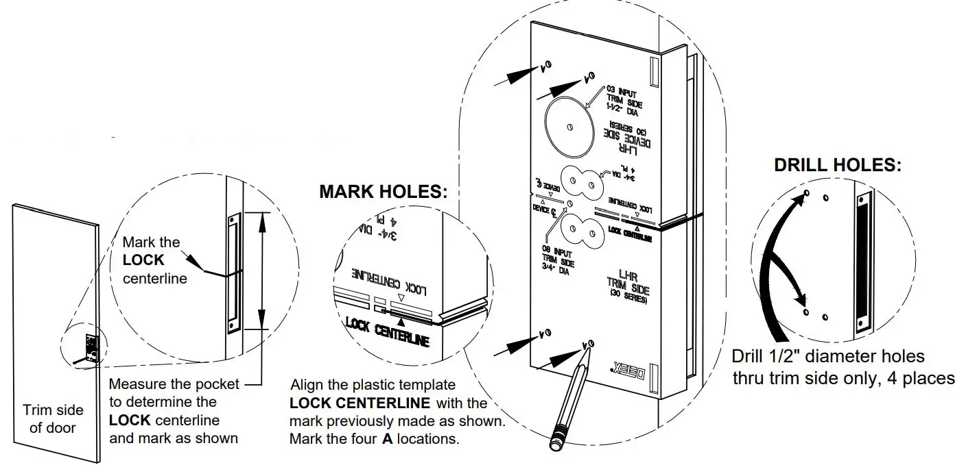 DETEX 101998 Outside Lever Pull Trim 7