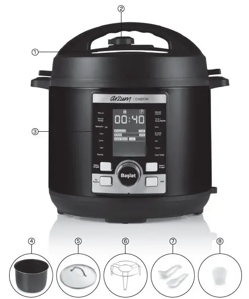 arzum-AR2055-Chefim-Multi-Functional-Pressure-Cooker-fig-1