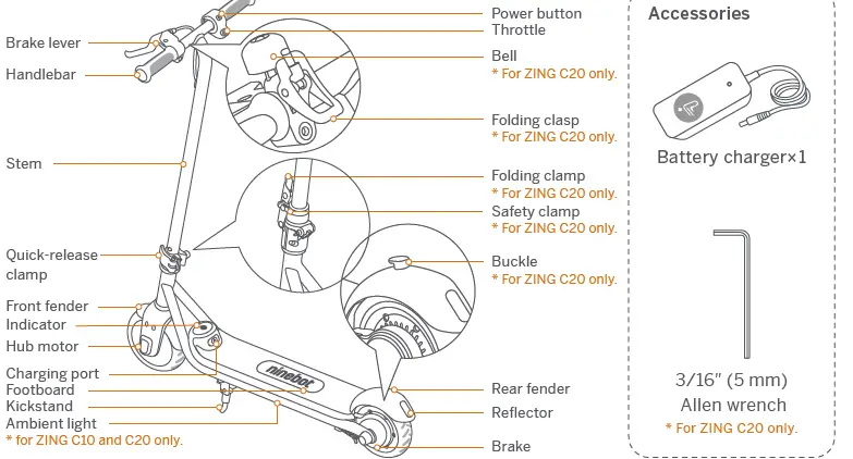 ninebot-ZING-C20-eKick-Electric-Scooter-1