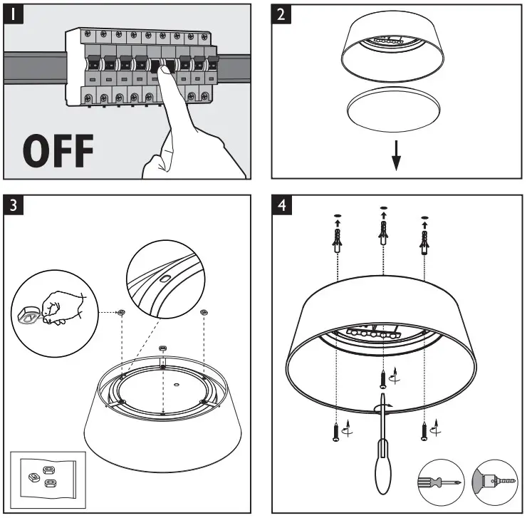 PHLIPS Dawn CL258 LED Ceiling Light Grey - Fig 2