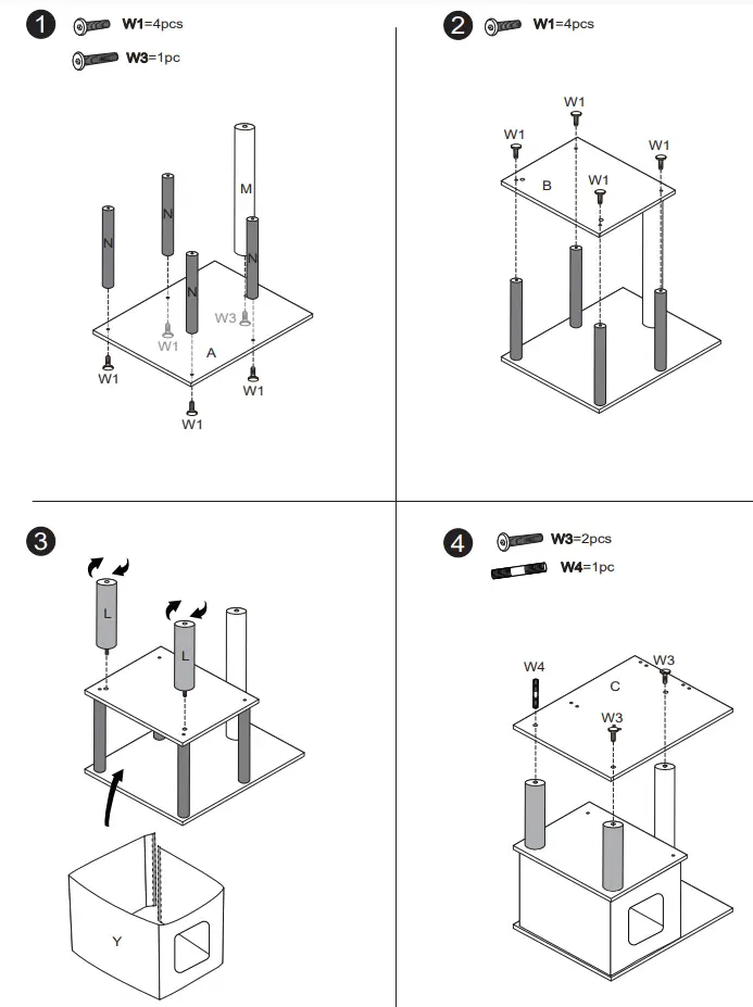 SPEEDY-PET-AMT0082-Wooden-Cat-Tower-FIG2