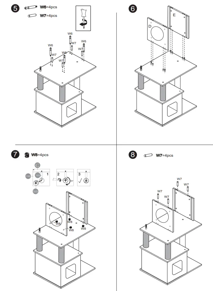 SPEEDY-PET-AMT0082-Wooden-Cat-Tower-FIG3