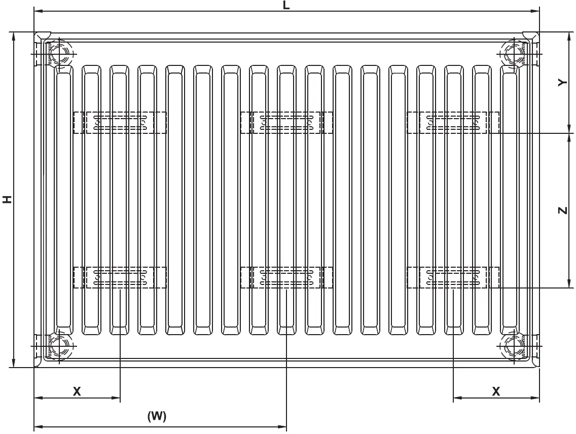 Flomasta 50593404220325 Steel Panel Radiator 10