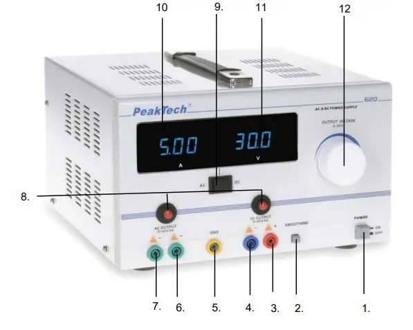 PeakTech 6120 AC,DC Power Supply-1