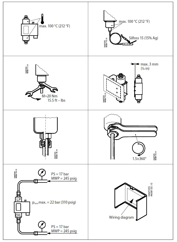 Danfoss MP 54 Differential Pressure Switch - fig