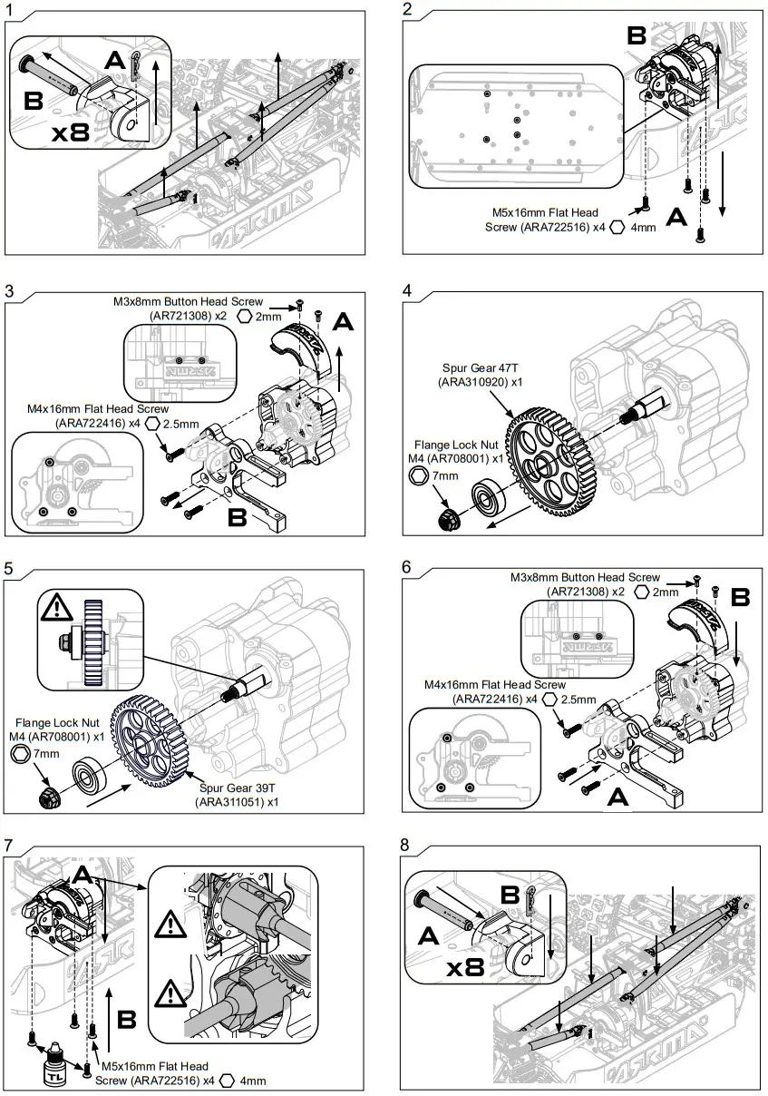 ARRMA ARA5210B 1 5 OUTCAST 4WD EXtreme Bash Roller Stunt Truck Black - Figure 21