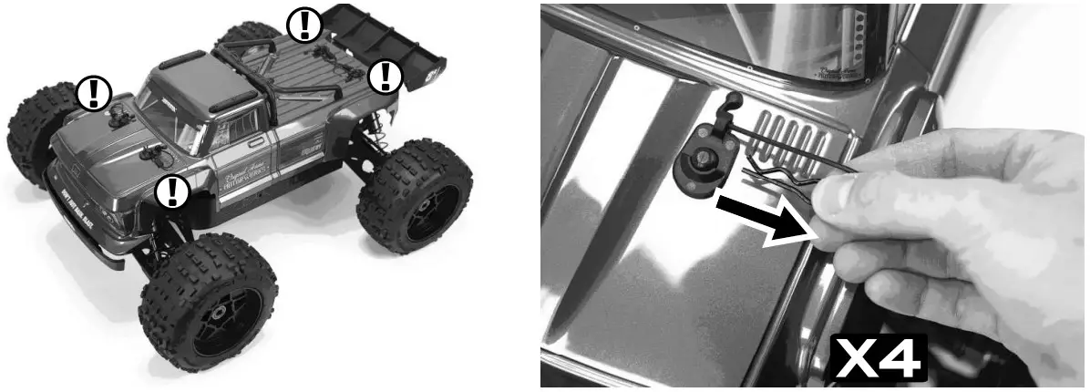 ARRMA ARA5210B 1 5 OUTCAST 4WD EXtreme Bash Roller Stunt Truck Black - Figure 27