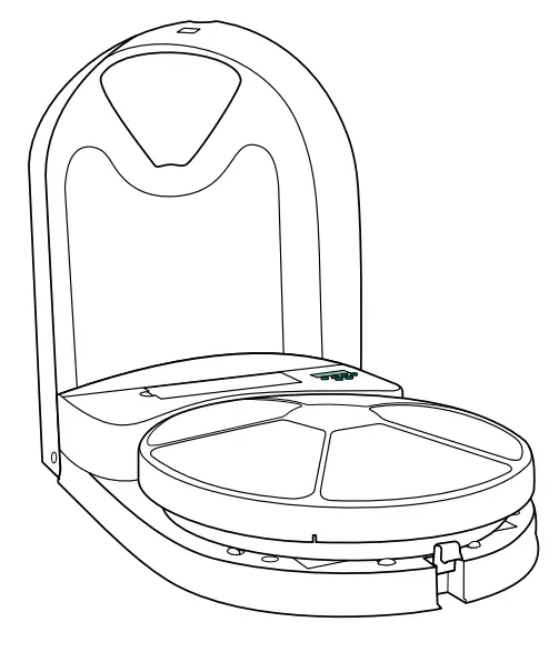 PetSafe B000GEWHNS 5 Meal Pet Feeder - Set the feeder