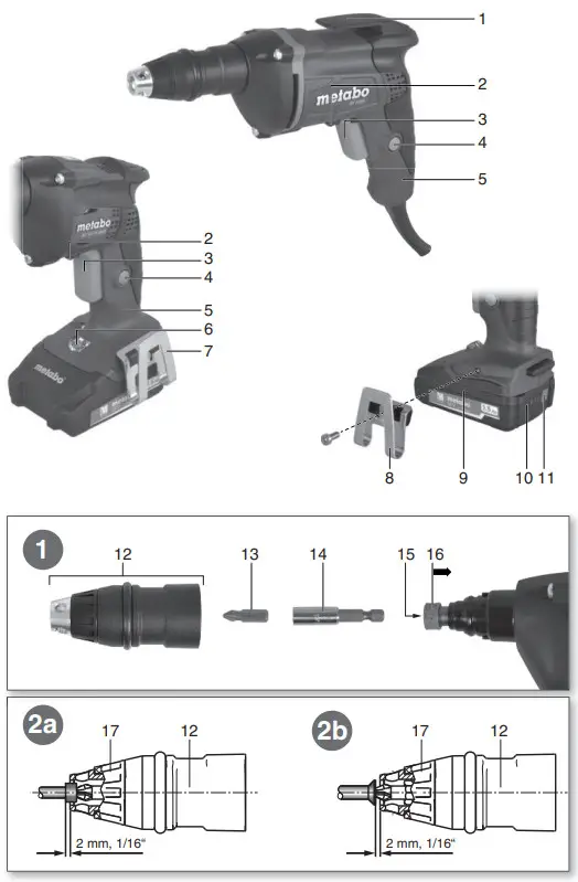 metabo SE 18 LTX 6000 Cordless Drywall Screwdriver - Fig 1