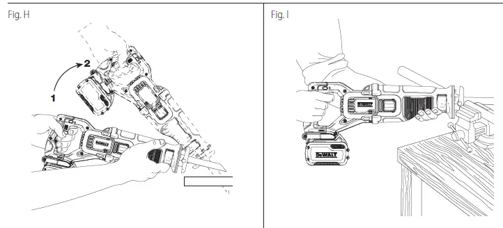 DEWALT DCS389 Cordless Reciprocating Sabre Saw 6