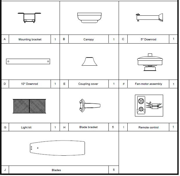 BANSA ROSE DHMTT2022090202 52 Inch Sand Nickel 5 Leaf Ceiling Fan-2
