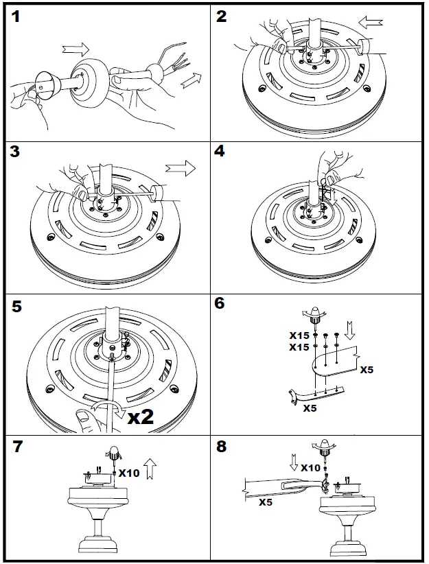 BANSA ROSE DHMTT2022090202 52 Inch Sand Nickel 5 Leaf Ceiling Fan-3