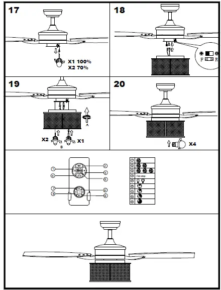 BANSA ROSE DHMTT2022090202 52 Inch Sand Nickel 5 Leaf Ceiling Fan-5