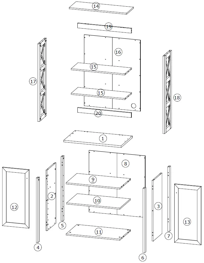 COSTWAY-JV10471DK-Microwave-Storage-Cabinet-fig-1