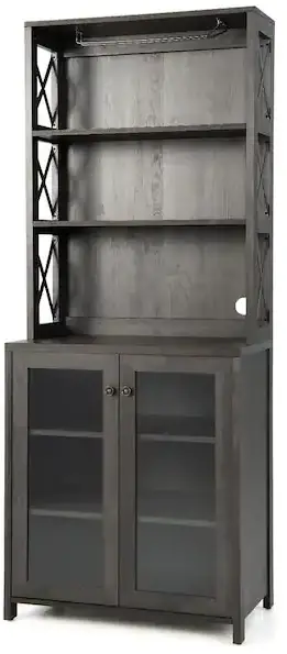 COSTWAY-JV10471DK-Microwave-Storage-Cabinet-product