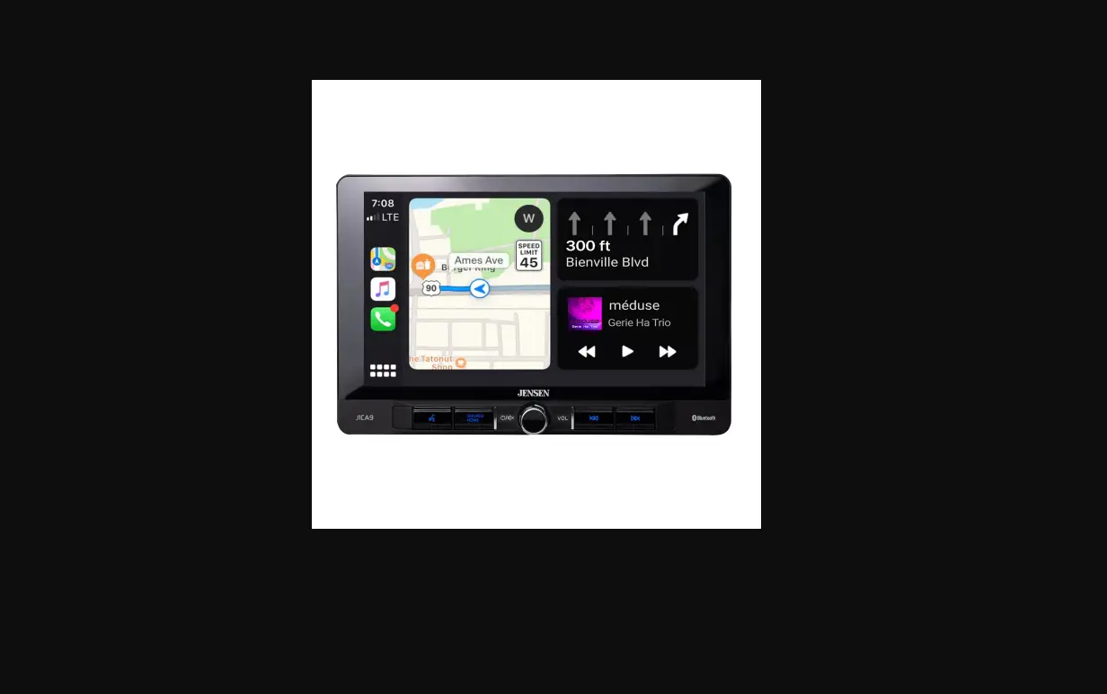 Jensen 9” Capacitive Touch Screen 1 Din Multimedia Mechless Receiver Owner's Manual