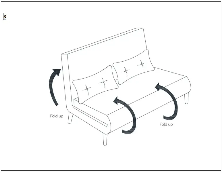 FM Velvet Foldable Sofa Bed 145cm with 2 Toss Pillow - 2