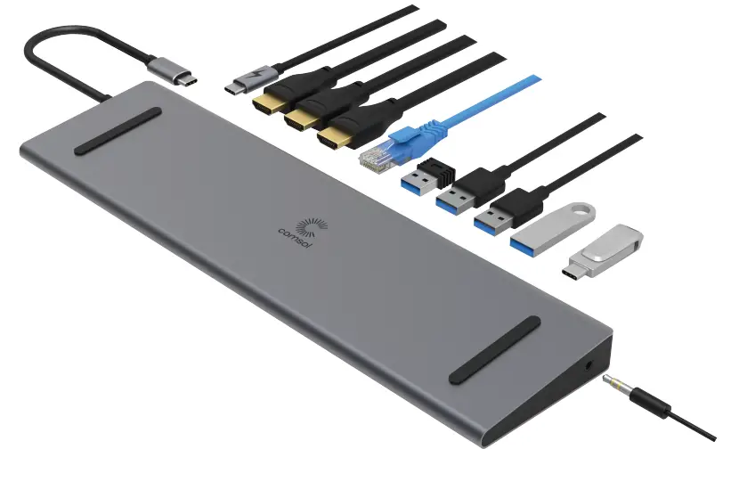 comsol CMMP12 USB C Triple HDMI 10 in 1 Docking Station