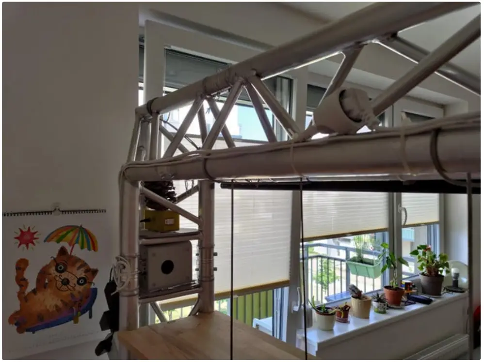 instructables Truss Frame Shelving Unit With Home Theater fig 17