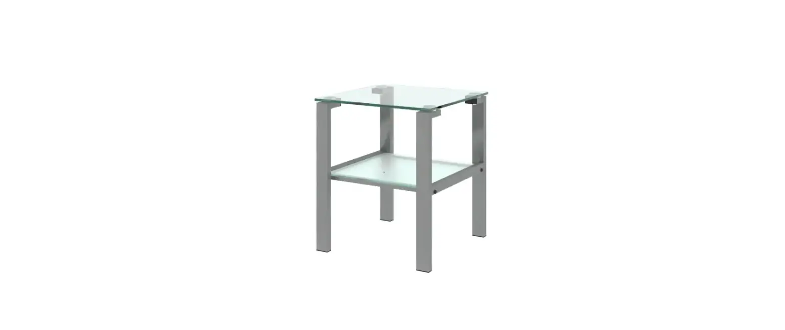 Tatahance Jst7700 17.72 In. Clear Square Top Glass End Table User Manual