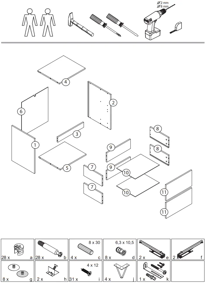 emotion N3028X0000003DE You Standing Bedside Table - Figure 1