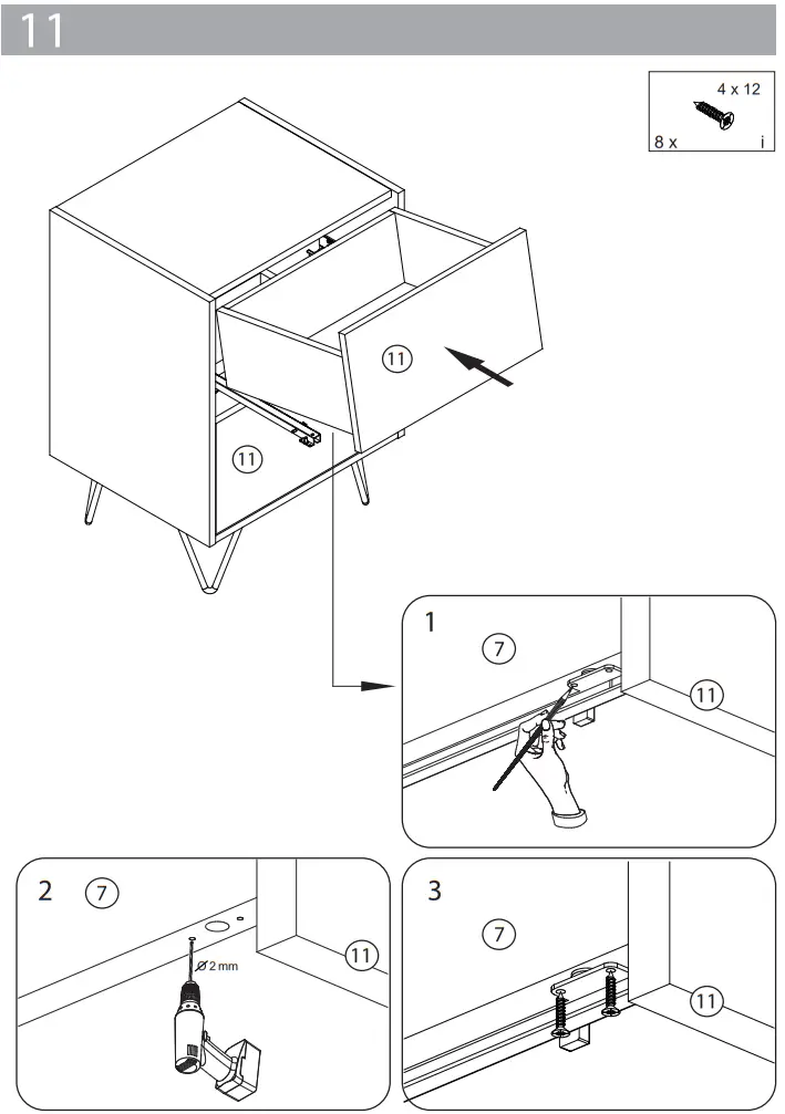 emotion N3028X0000003DE You Standing Bedside Table - Figure 8