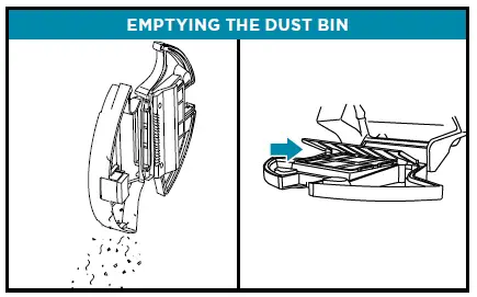 EMPTYING THE DUST BIN