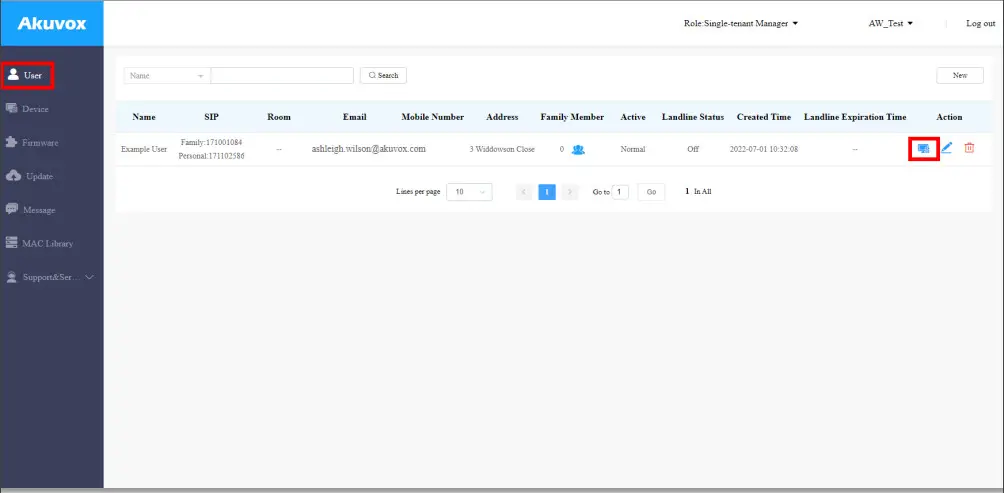 Akuvox Cloud Single Tenant Property - Figure 11