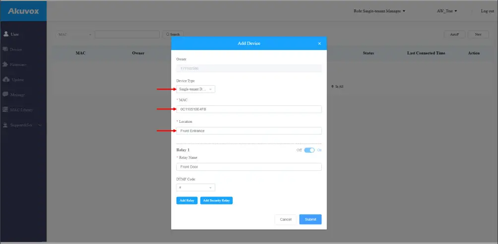Akuvox Cloud Single Tenant Property - Figure 13