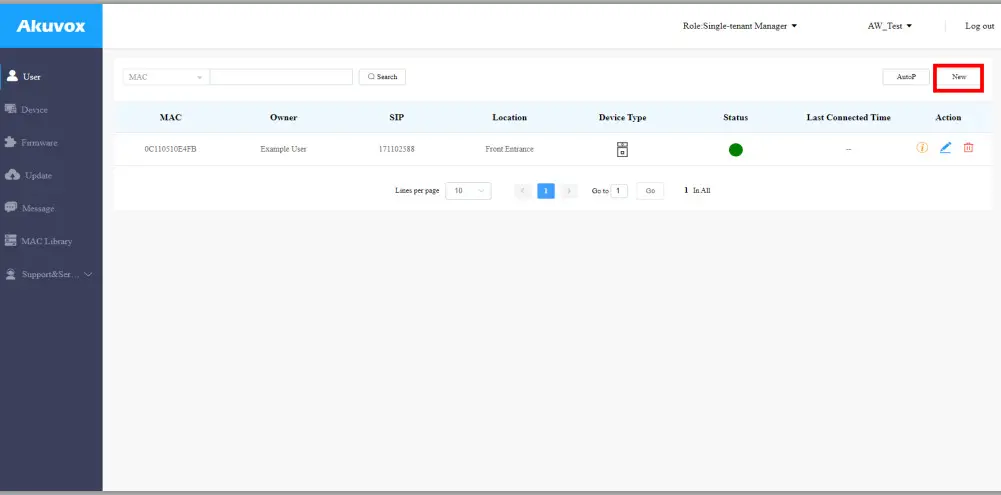 Akuvox Cloud Single Tenant Property - Figure 14