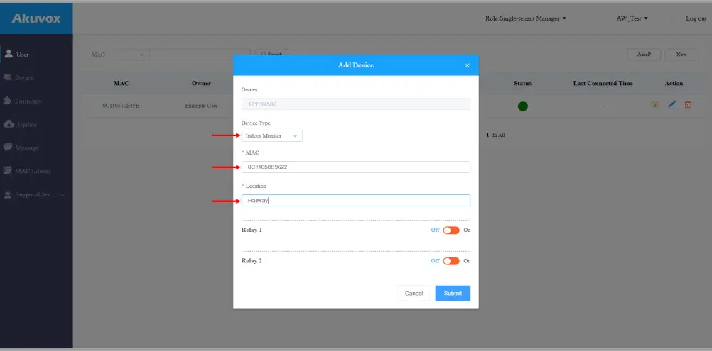 Akuvox Cloud Single Tenant Property - Figure 15