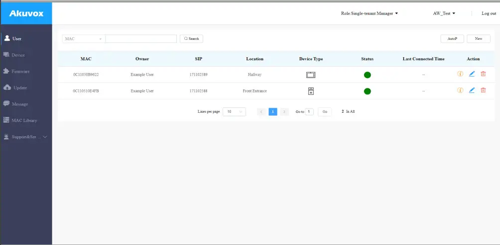 Akuvox Cloud Single Tenant Property - Figure 16