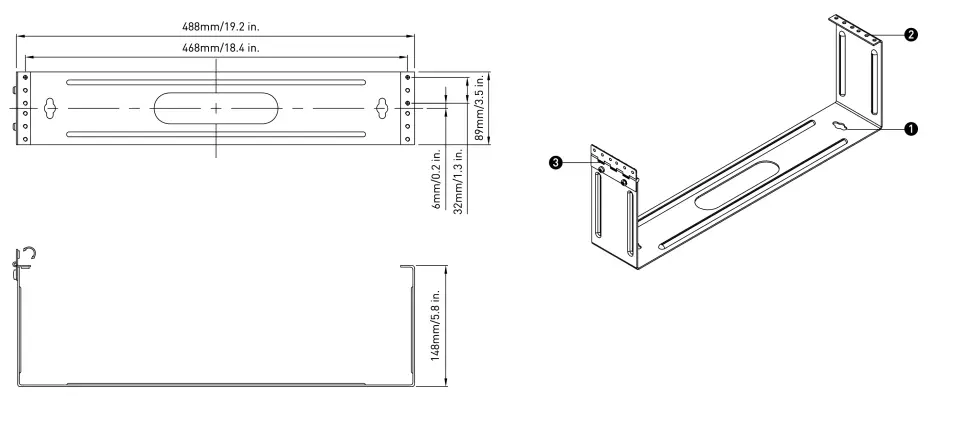 Wavenet-2U-Hinged-19-Wall-Mount-Panel-Bracket-fig 1