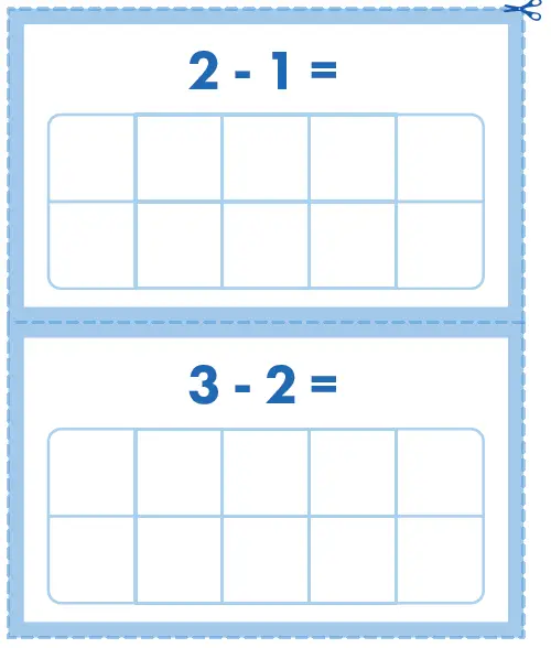 SPARK MORE PLAY Subtraction Ten Frame Cards 1