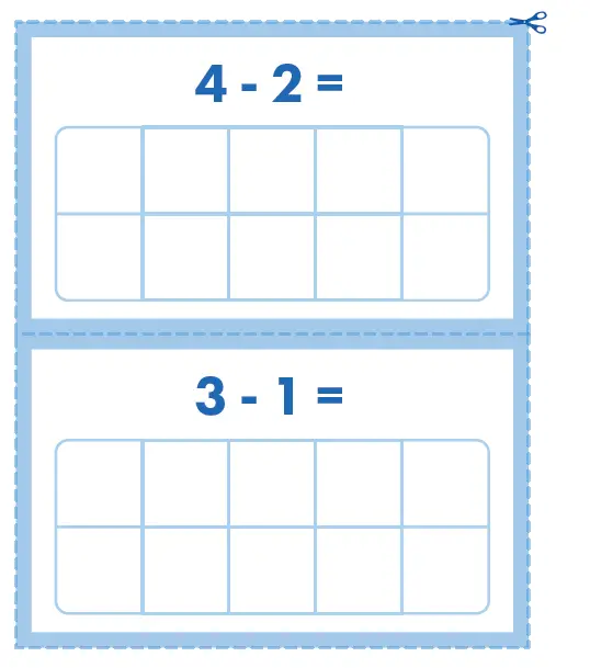 SPARK MORE PLAY Subtraction Ten Frame Cards 4