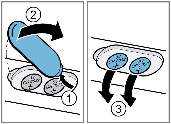 Replacing the batteries in the remote control