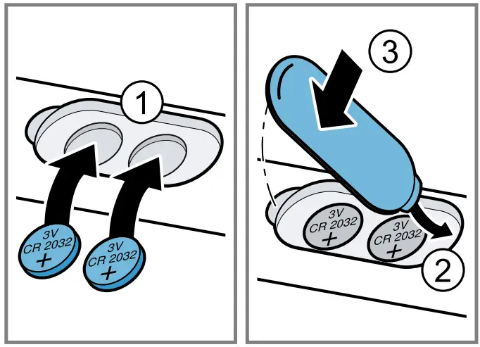 Replacing the batteries in the remote control