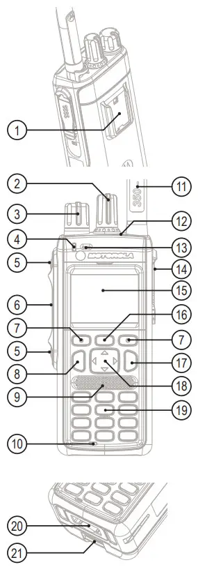 motorola MTP3250 Tetra Portable Radio - view