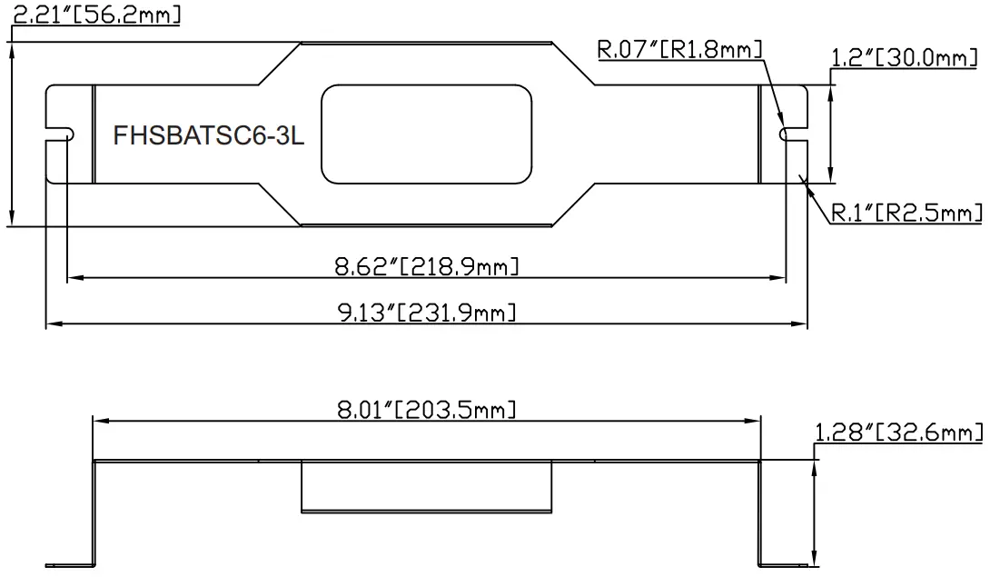 HOTSPOT FHS2 UNV 56S Emergency LED Driver - Battery Dimension17