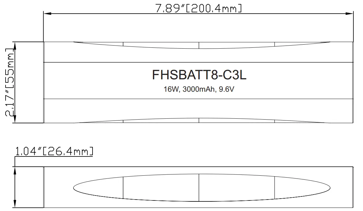HOTSPOT FHS2 UNV 56S Emergency LED Driver - Battery Dimension9